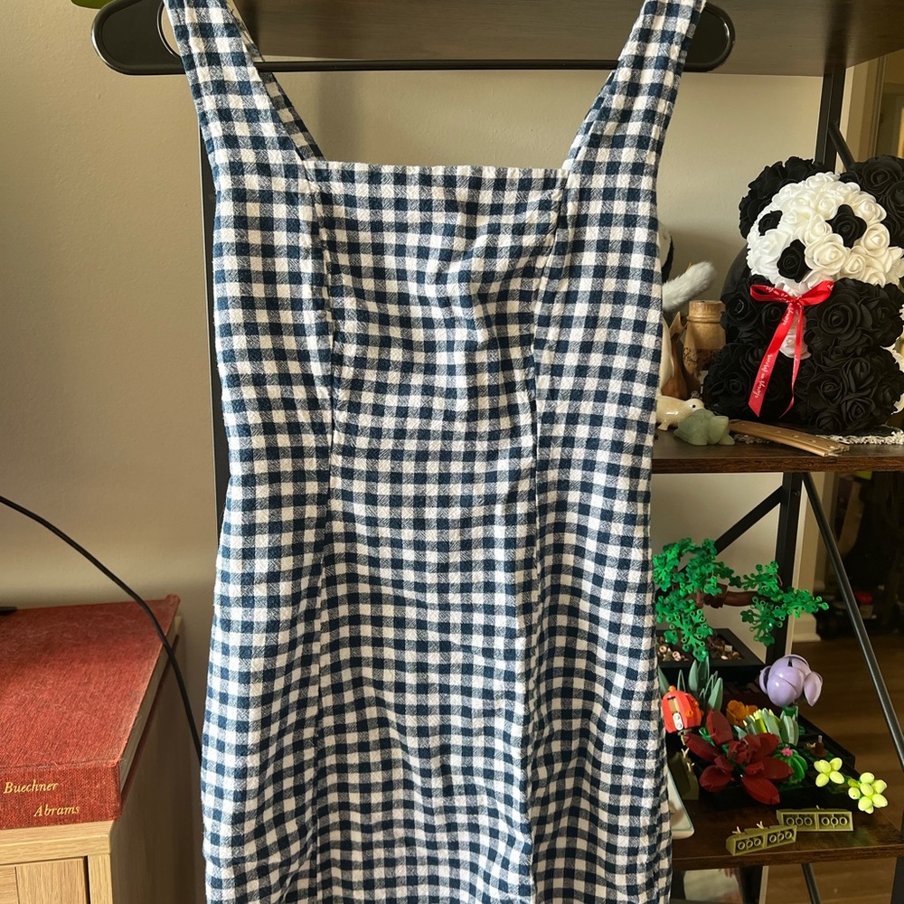 Old Navy Blue and White Gingham Mini Dress